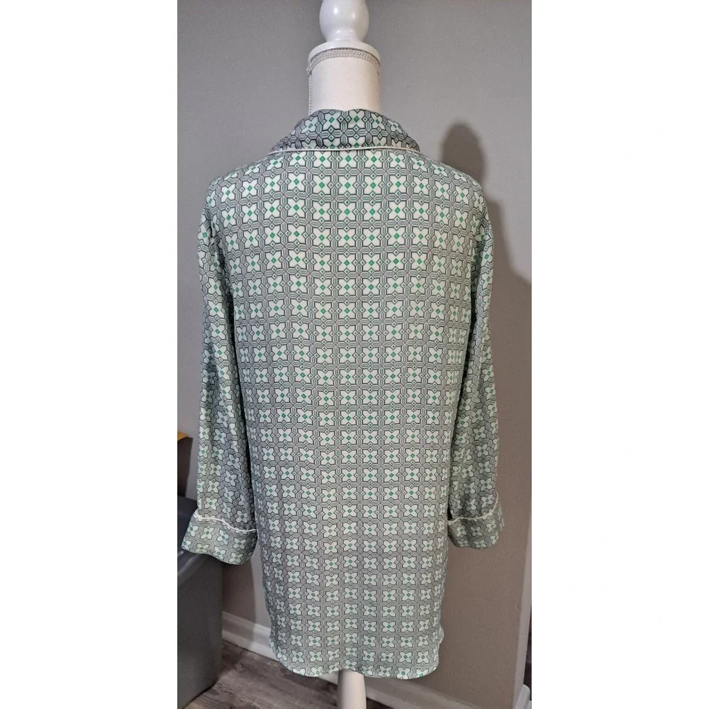 J Crew Size S Geometric Long‎ Sleeve Nightshirt
